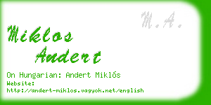 miklos andert business card